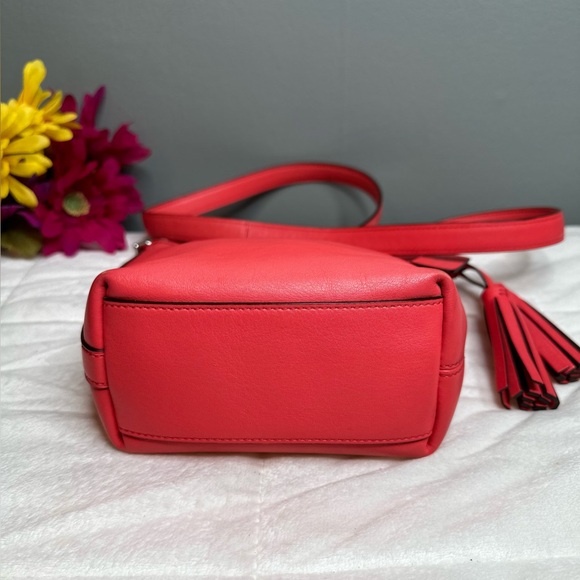 Coach 19901 Legacy Leather Mini Duffle Crossbody Bag Pink/Coral w/Tassels - Picture 4 of 16